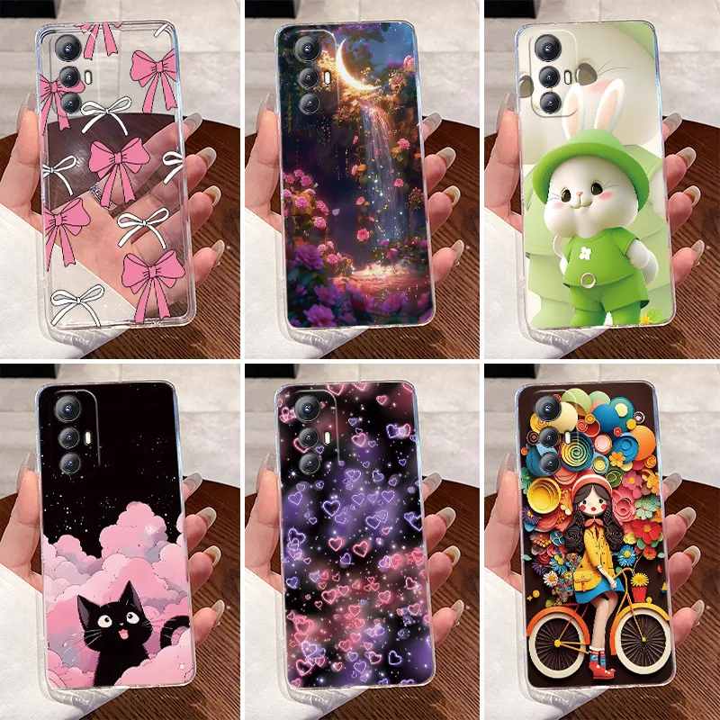 Soft TPU Phone Case For Cubot Max 5 5G Case Cute Love Rabbit Funny Clear Silicone Protective Back Cover For Cubot Max 5 Casing