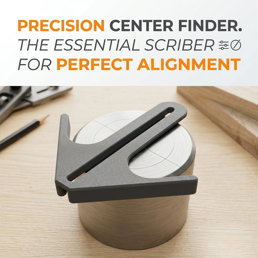 Precision Center Finder and Marking Tool, Capable of Measuring Circular and Square Objects up to 150mm/5.9in in Diameter