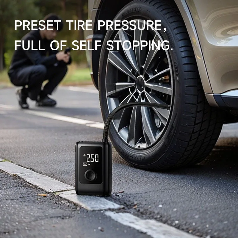 Wireless Car Tire Inflator Portable Air Compressor Mini Car Tire Pump Electric Inflation Air Pump for Car Motorcycle Bike Balls