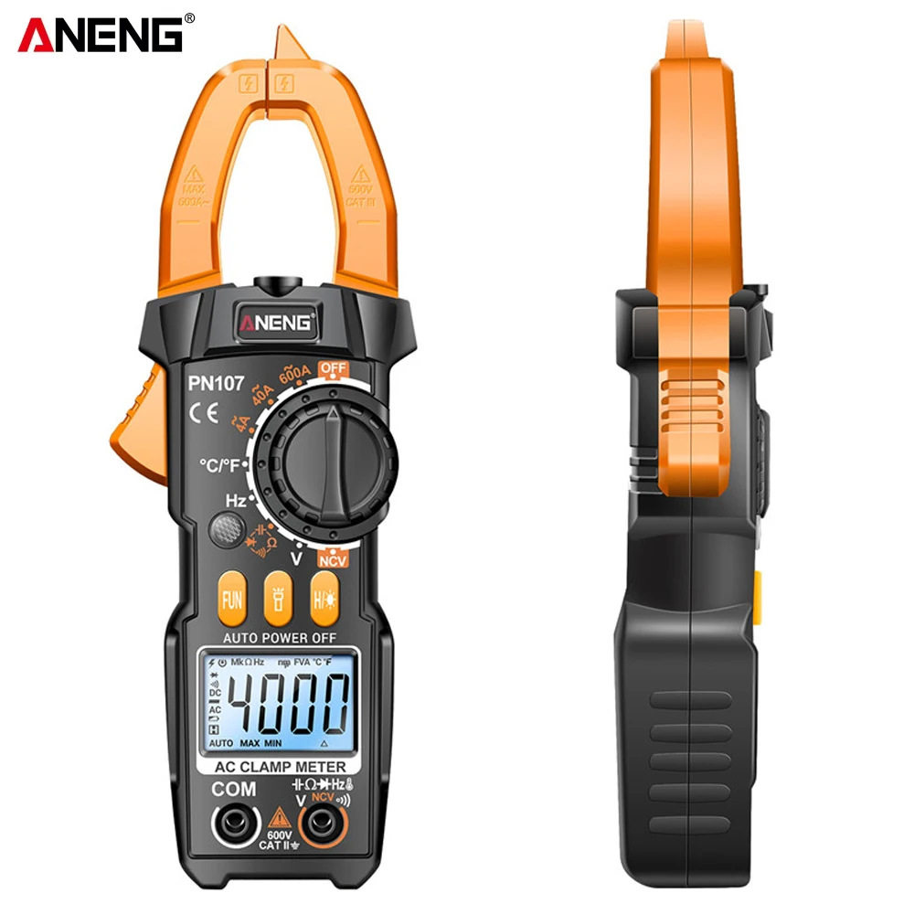 Digital Clamp Meter Voltmeter Ammeter LCD Display Multimeter 600A AC Current Tester AC/DC Voltage Multitester Professional Tool