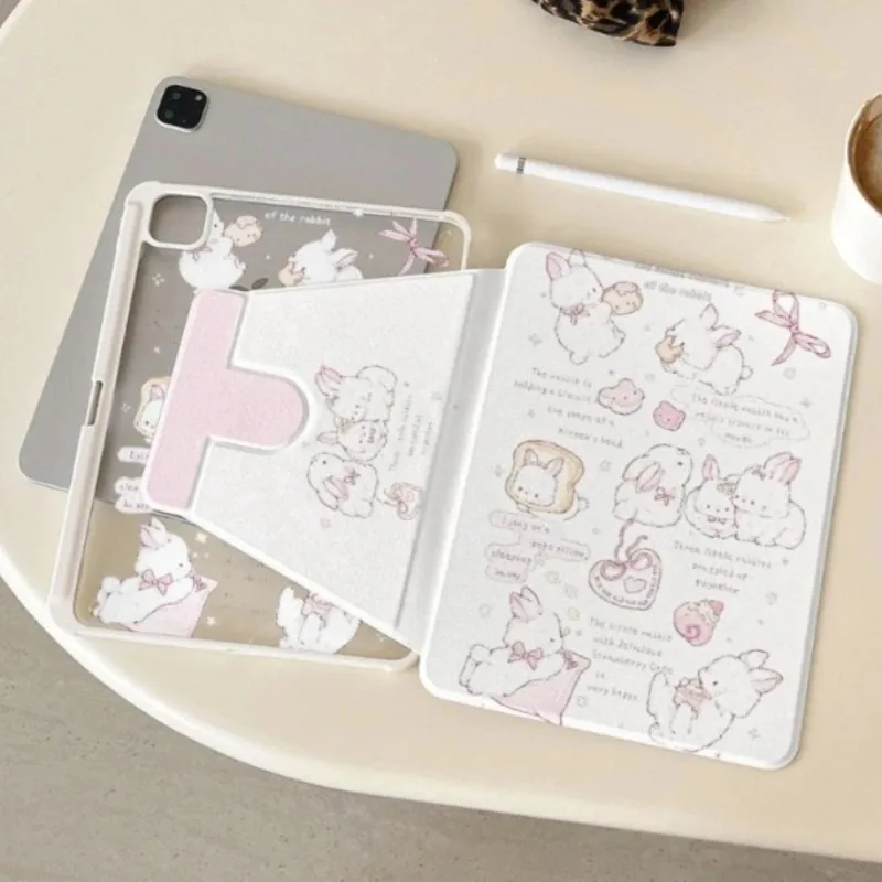 Cute Rabbit Rotation Cover for Huawei Matepad 11.5/11.5S Matepad 11 2021-2023 SE 11 Inch Honor Pad X9/X9A 11.5 Huawei T10 10.4 view 3
