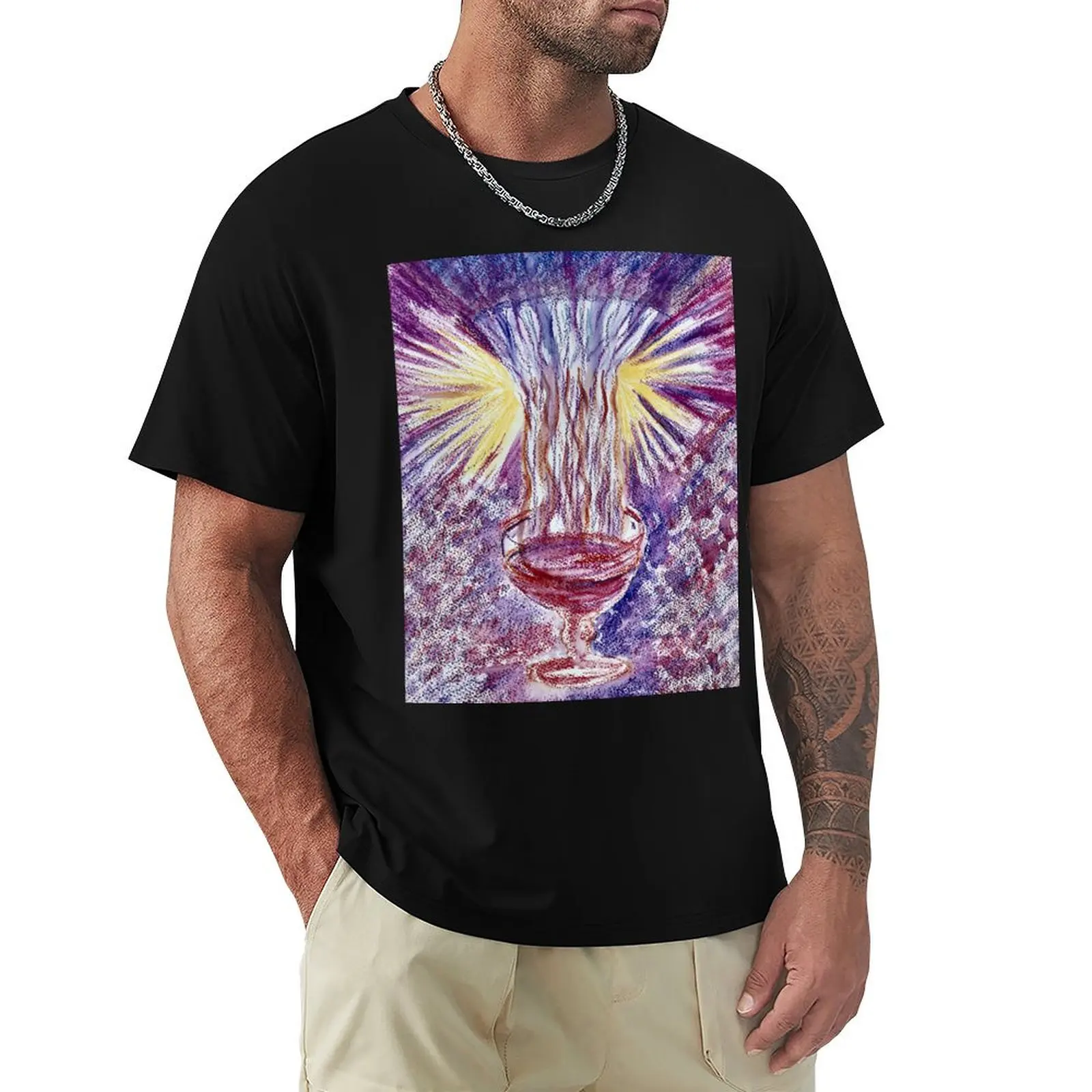 TRANSFORMATION/CHRISTIAN/SPIRITUAL/WATER T-Shirt Basic Solid Color Short Sleeve Cotton Top