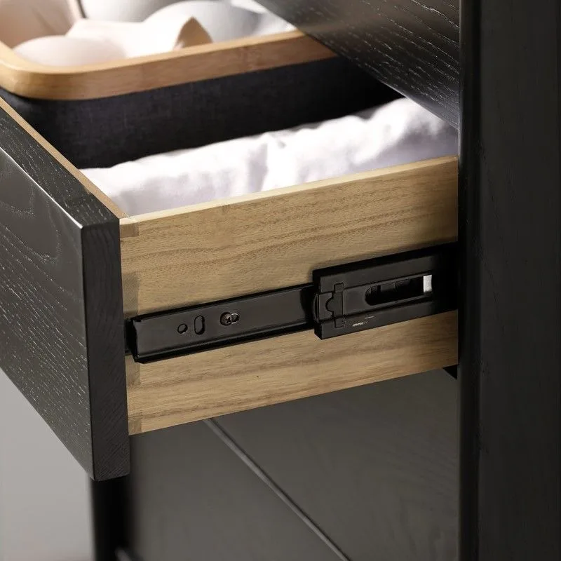 chest of drawers solid wood simple bedroom locker against the wall chest of drawers black ash wood chest of drawers 4