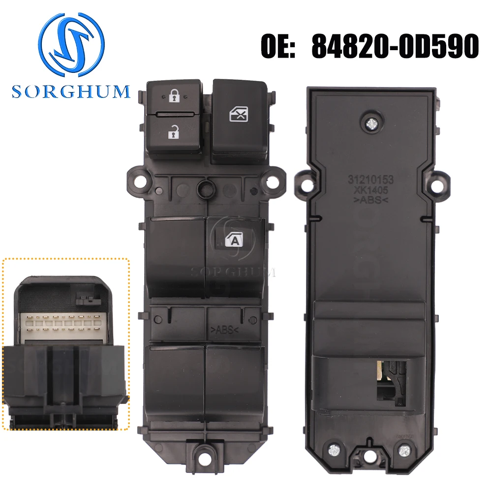 RHD Master Electric Power Window Control Switch Button 84820-0D590 For Toyota HILUX FORTUNER 2015 2016 2017 2018 2019 2020 Parts