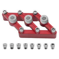 1Set Self Centering Dowelling Jig Woodworking Hole Drill Guide Aluminum Alloy With 3-10Mm Drill Sleeves