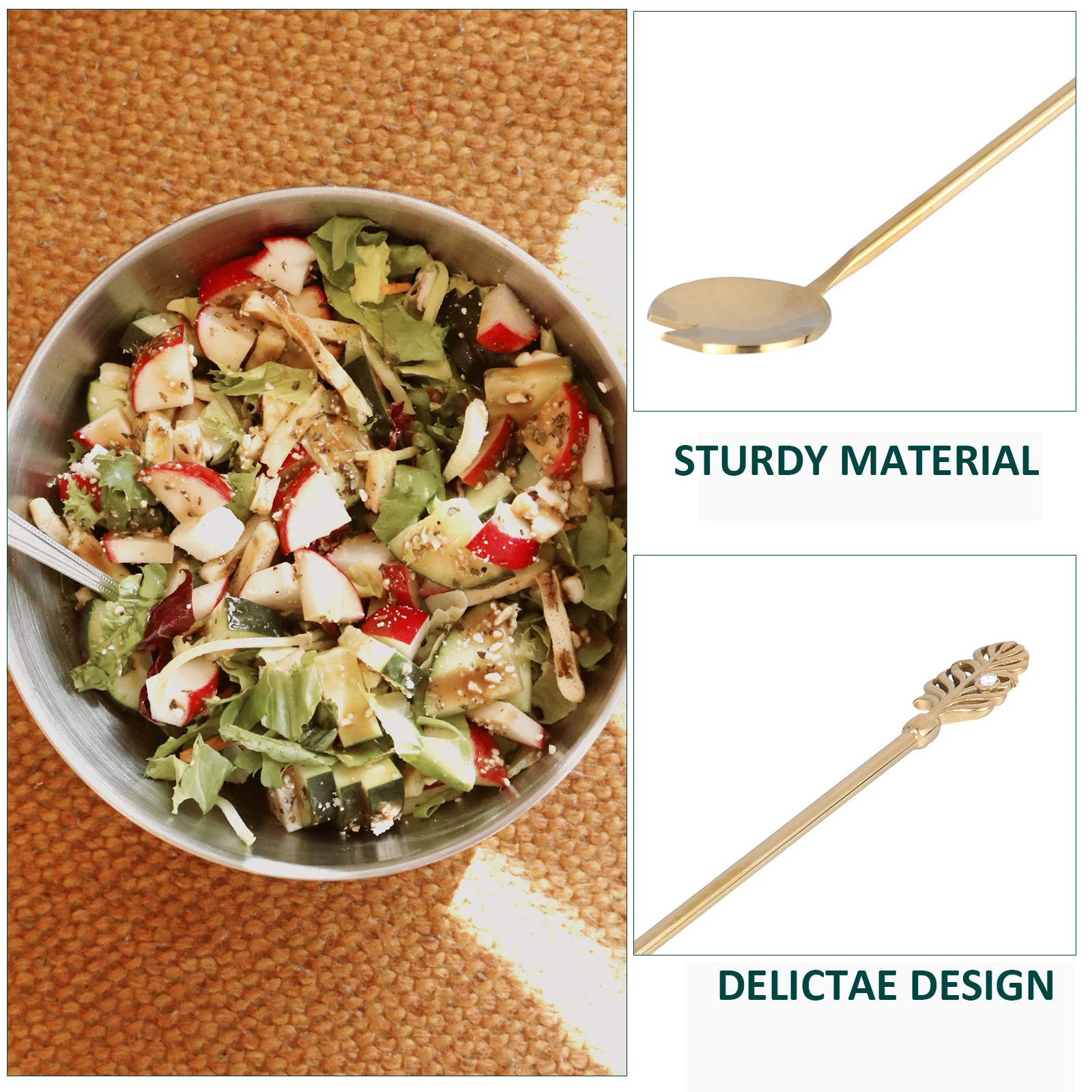 

304 Stainless Steel Salad Fork Kitchen Supplies Premium Material Simple Design Mirror Finish Elegant Stylish Tableware