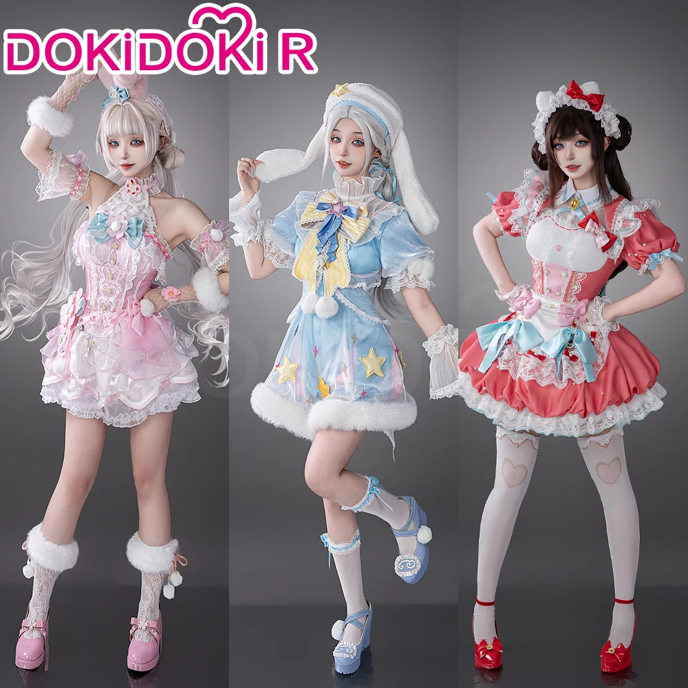 BLADEPOINT DokiDoki-R Ziping Yin Cosplay Abito da cameriera carino Costume anime da donna Uniforme a maniche corte per le feste