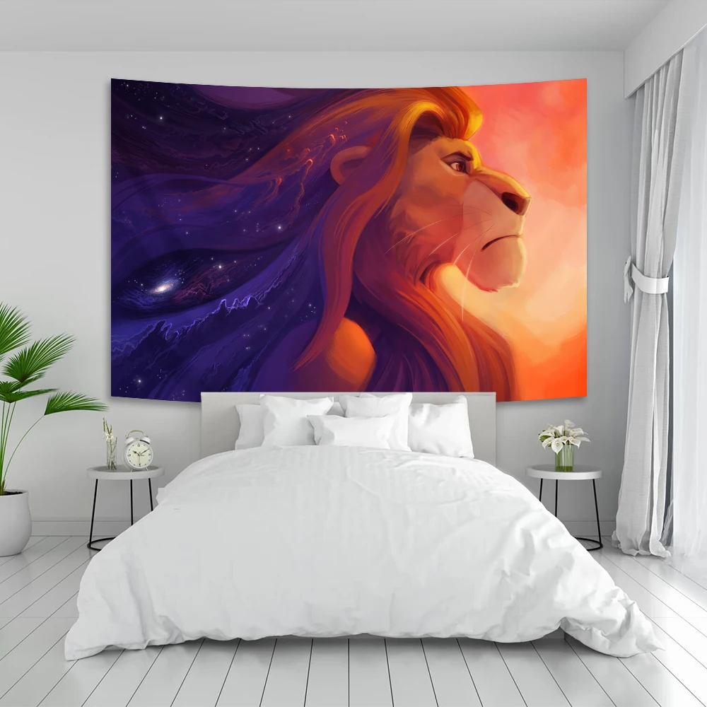 

Classic Anime The Lions King Tapestrybohemian Psychedelic Room Decoration Home Art Wall Decor