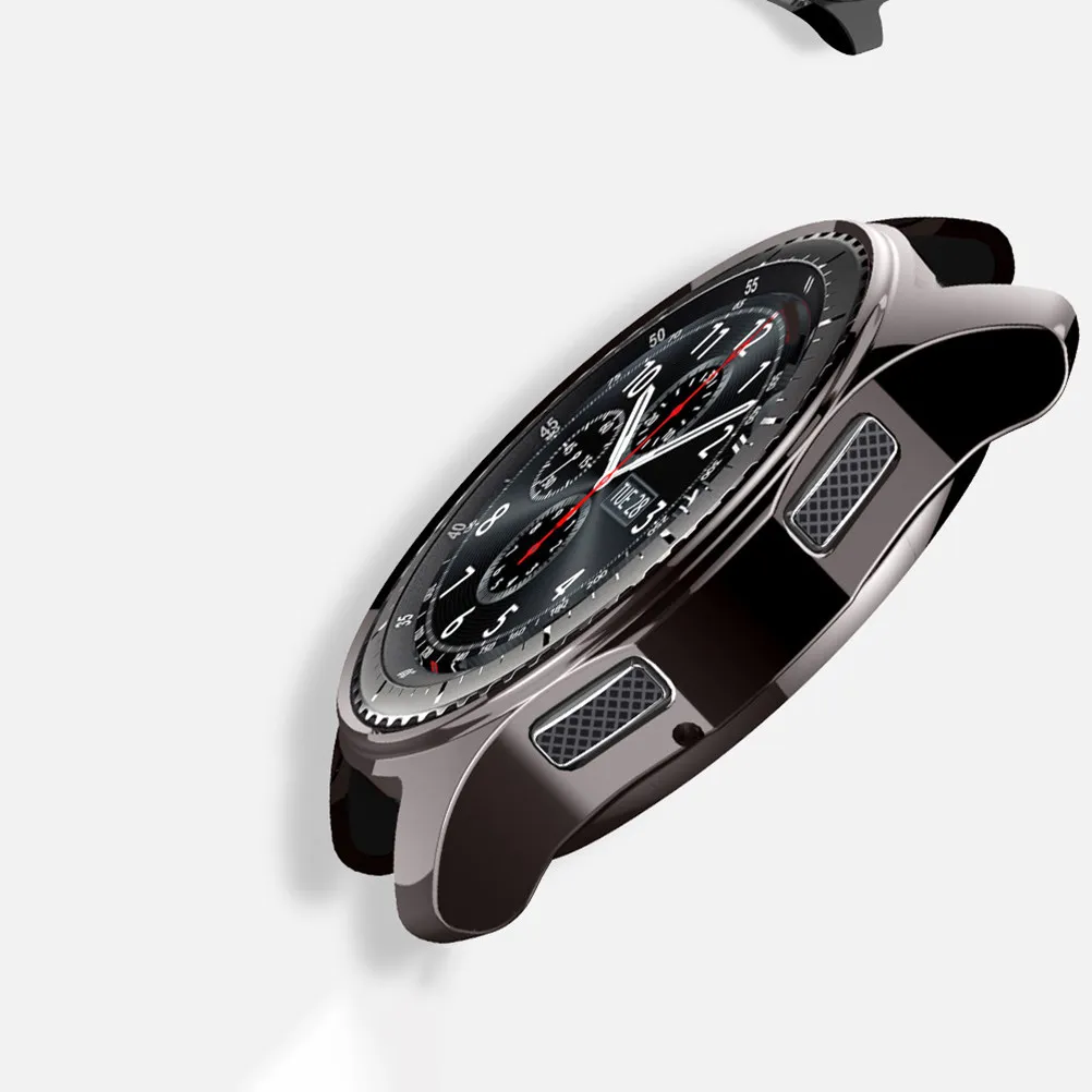 

Watch S3 Transparent Shock-Proof Protective Cover Anti-Scratch Full Front Protection Soft Frame Cover Smartwatch Case