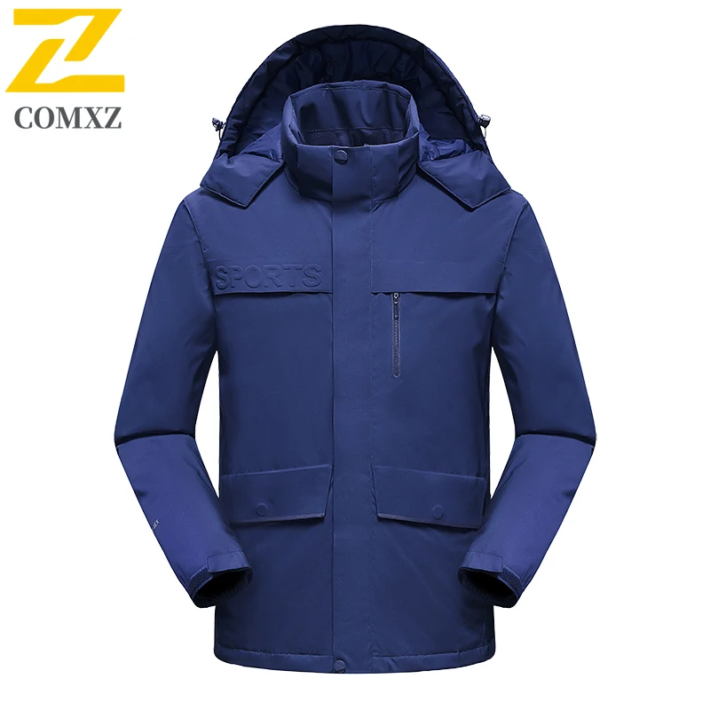 

Мужской пуховик, осенне-зимний новый белый гусиный пух, толстая теплая парка с капюшоном, пальто, уличная повседневная модная хлопковая куртка на молнии