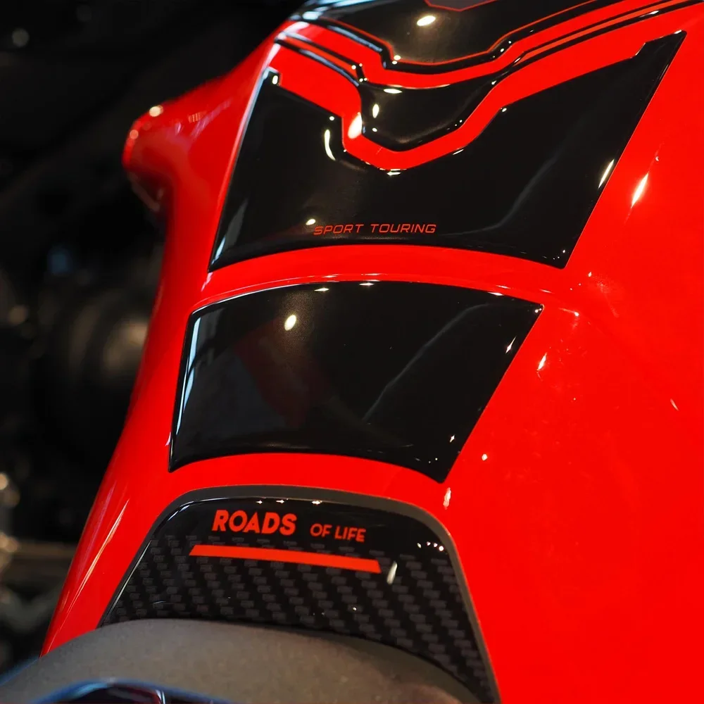 For Tracer 9 Red 2025 Motorcycle Accessories 3D Epoxy Sticker Protection Tank Pad Kit
