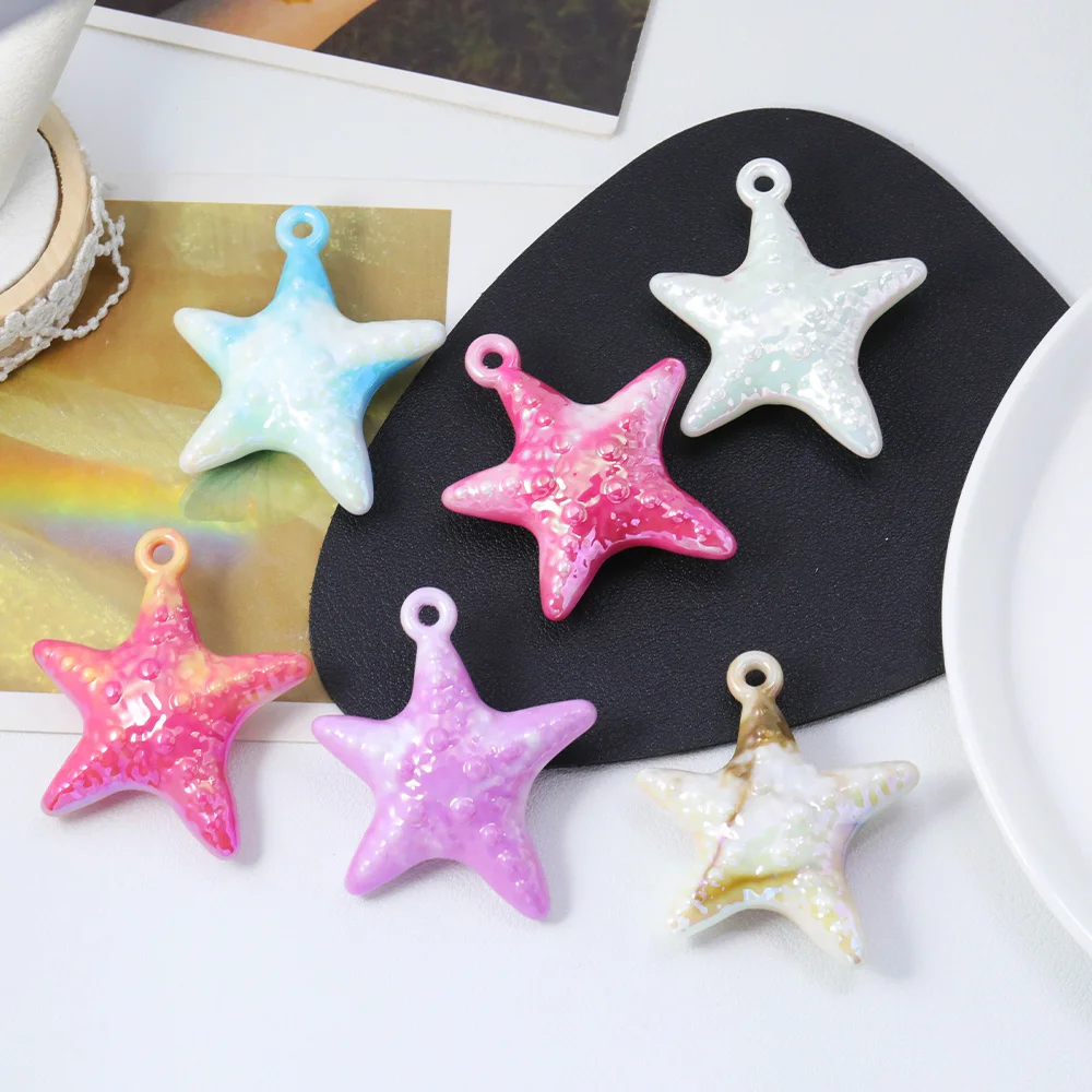 

Cordial Design 40Pcs 42*46MM DIY Beads/Aurora Effect/Hand Made/Jewelry Findings & Components/Star Shape/Acrylic Pendant #18685