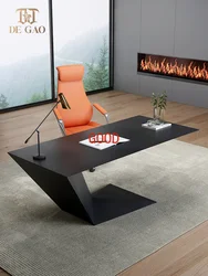 Customize CEO desk, high-end study desk, light luxury office boss desk, simple modern single desk