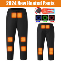 2024 New Heated Pants, Winter Warm Outdoor USB Electric Heated Pants with 12 Carbon Fiber Heating Pads, 3 Temperature Levels