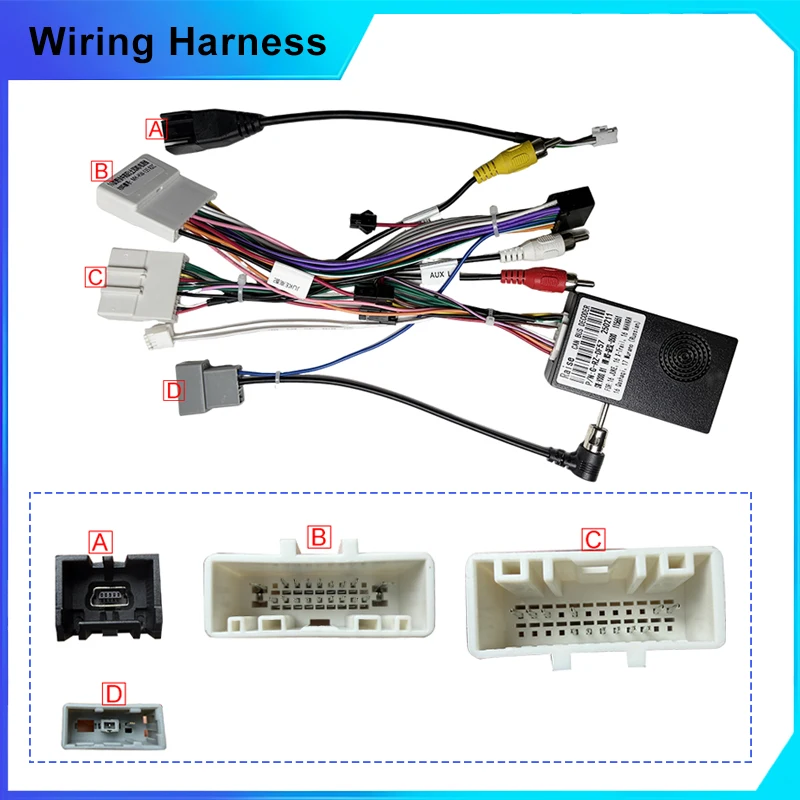 For Nissan X-Trail 16 Kicks Teana North American version Update List Radio Cable And CANBUS BOX Adapter Car Radio Wiring Harness