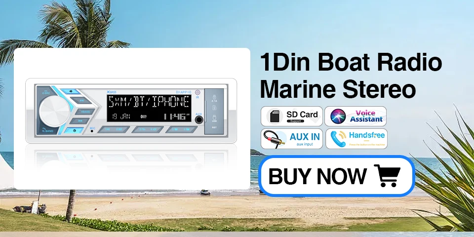 Bootsradio, Media-Player, Marine-Stereo, MP3, wasserdicht, Bluetooth-Audio, Radio, FM-AM-Empfänger, passend für Ernte, ATV, UTV, SPA, RZR – Detail 14