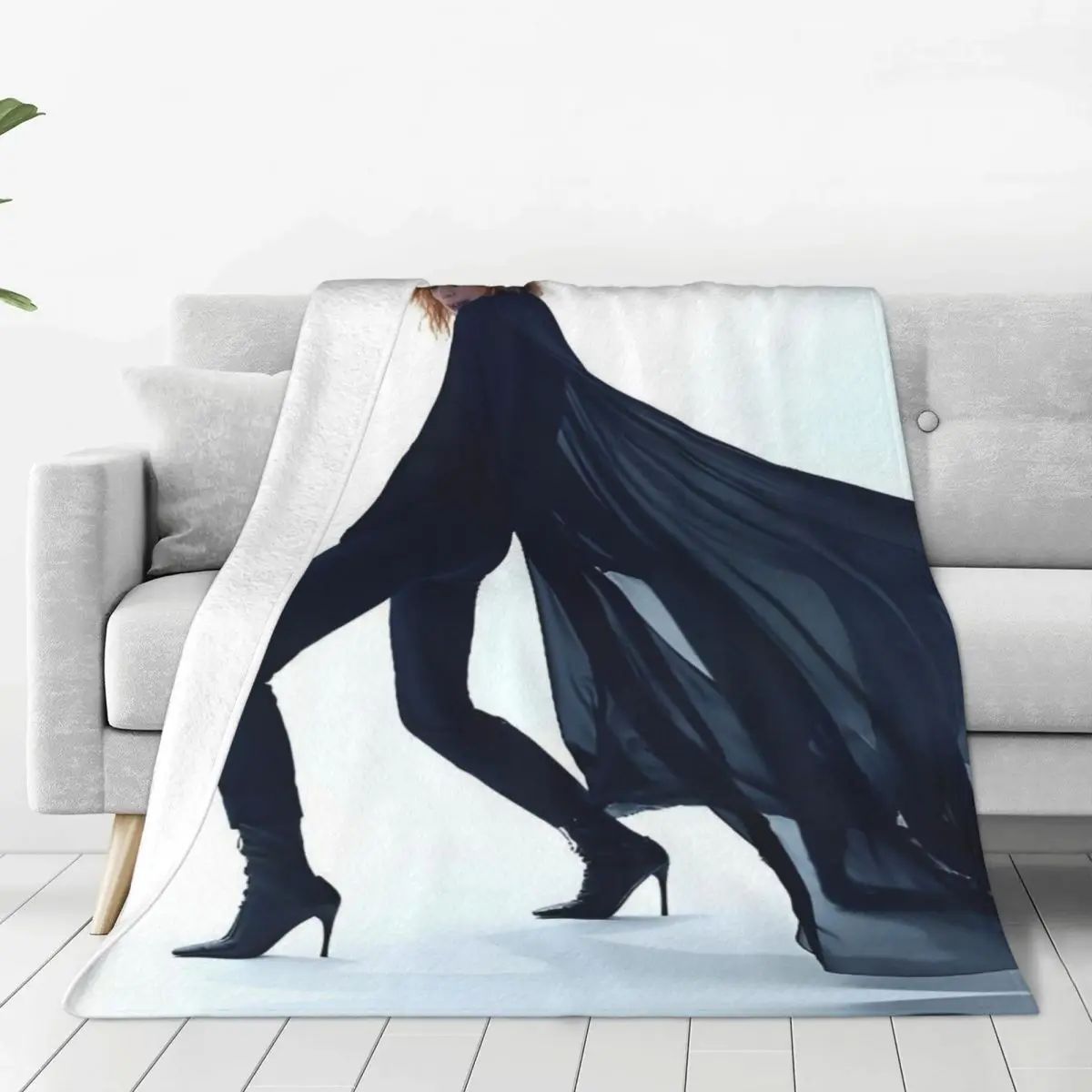 Custom 3D Print Mylene Farmer Blankets Breathable Soft Flannel Summer French Singer Throw Blanket for Sofa Car Bed