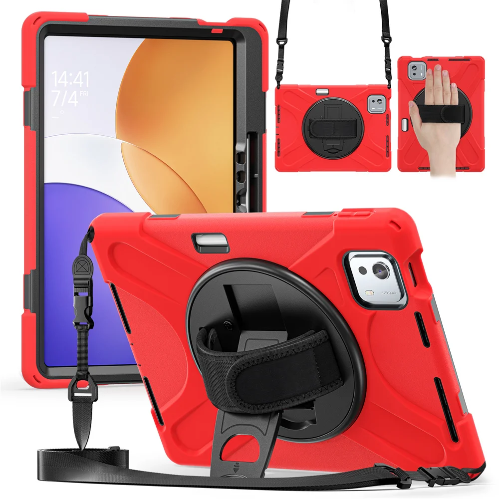 

Противоударный чехол для XiaoMi Pad 7 7Pro 11,2 дюйма Mi Pad 7s Pro 12,5 дюйма, сверхпрочный прочный поворотный кронштейн, чехол с плечом