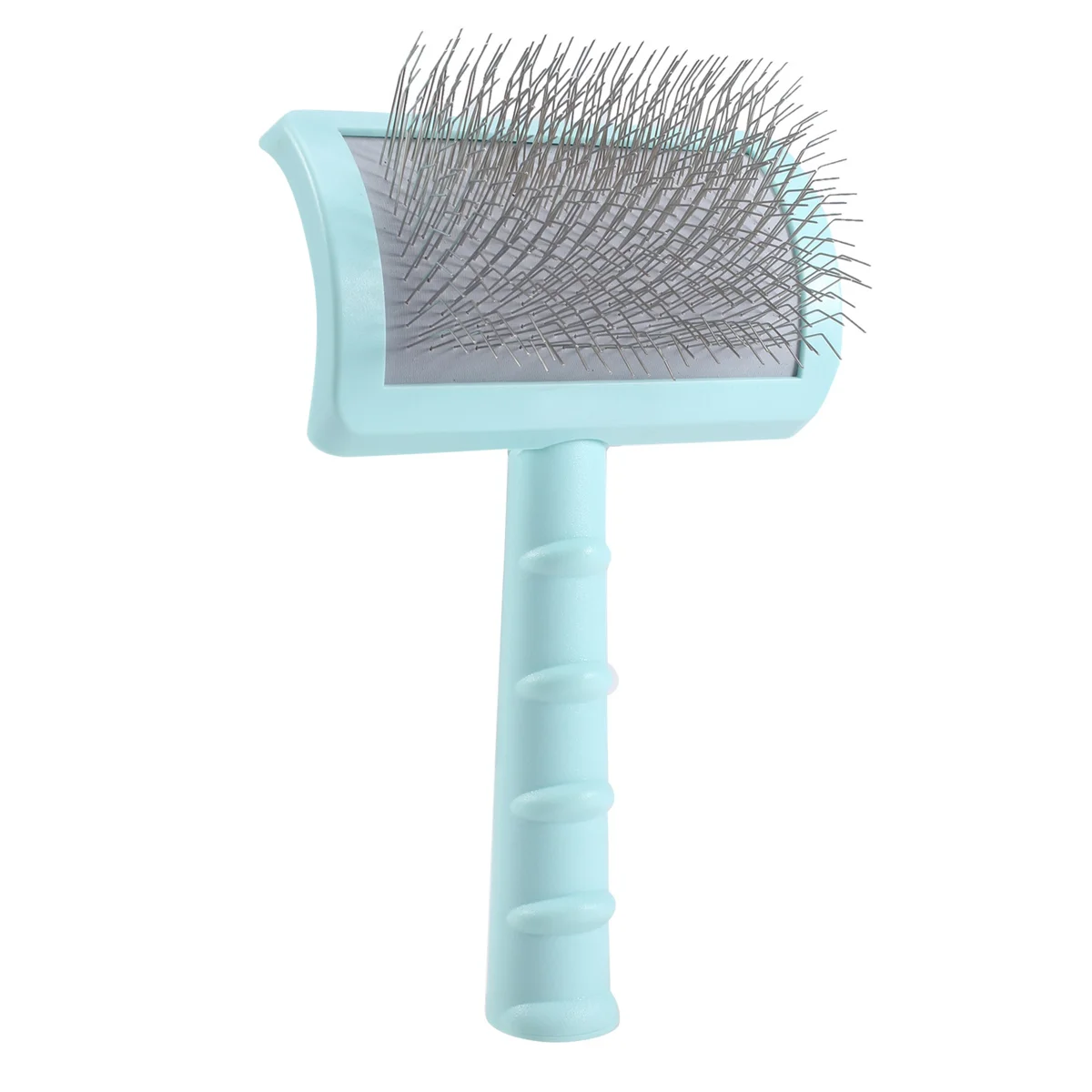 Firm-Extra Long Pin Slicker Brush for Dogs, Pet Grooming Wire Brush and Deshedding, Green, Firm