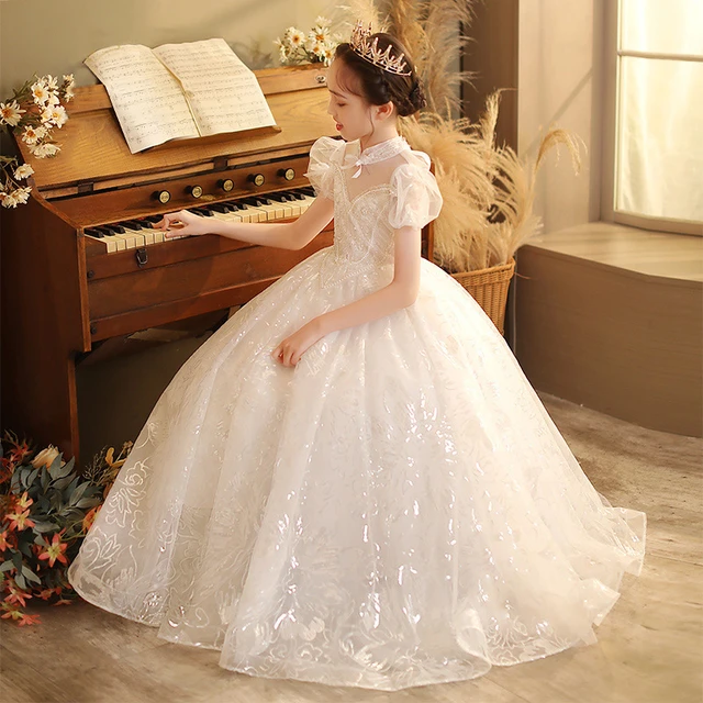 Long Girl Princess Dress Wedding Girls Children s Evening Dresses Child Girl Aliexpress