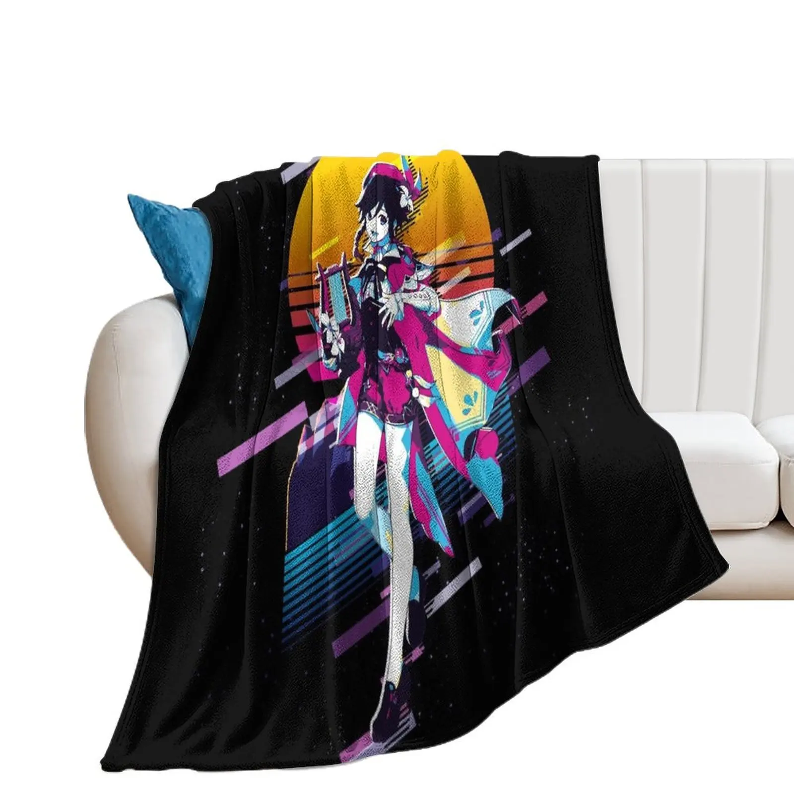 Venti - Genshin Impact 80s retro Throw Blanket Softest Beach Kid'S Luxury Throw Blankets