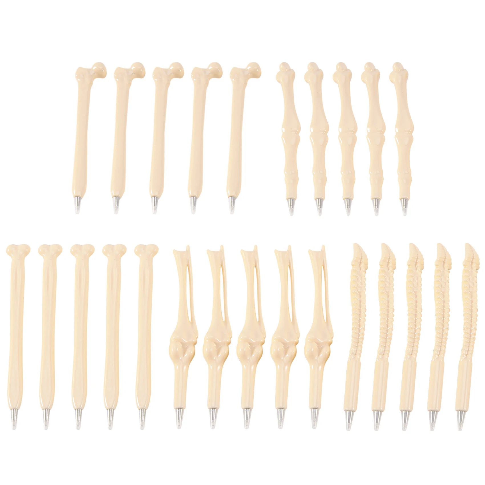 

Upgraded 25PCS Bone Design Ballpoint Pens With Black Ink For Artist, , Nurse , School, Office, Party