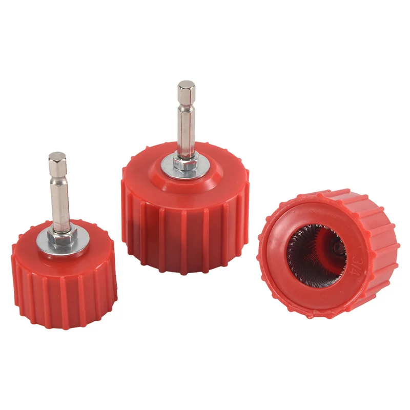 منظف أنابيب النحاس ABGR 1/2 بوصة 3/4 بوصة 1 بوصة، منظف الأنابيب النحاسية للحفر، فرشاة تنظيف أنبوب عرافة 1/4 بوصة