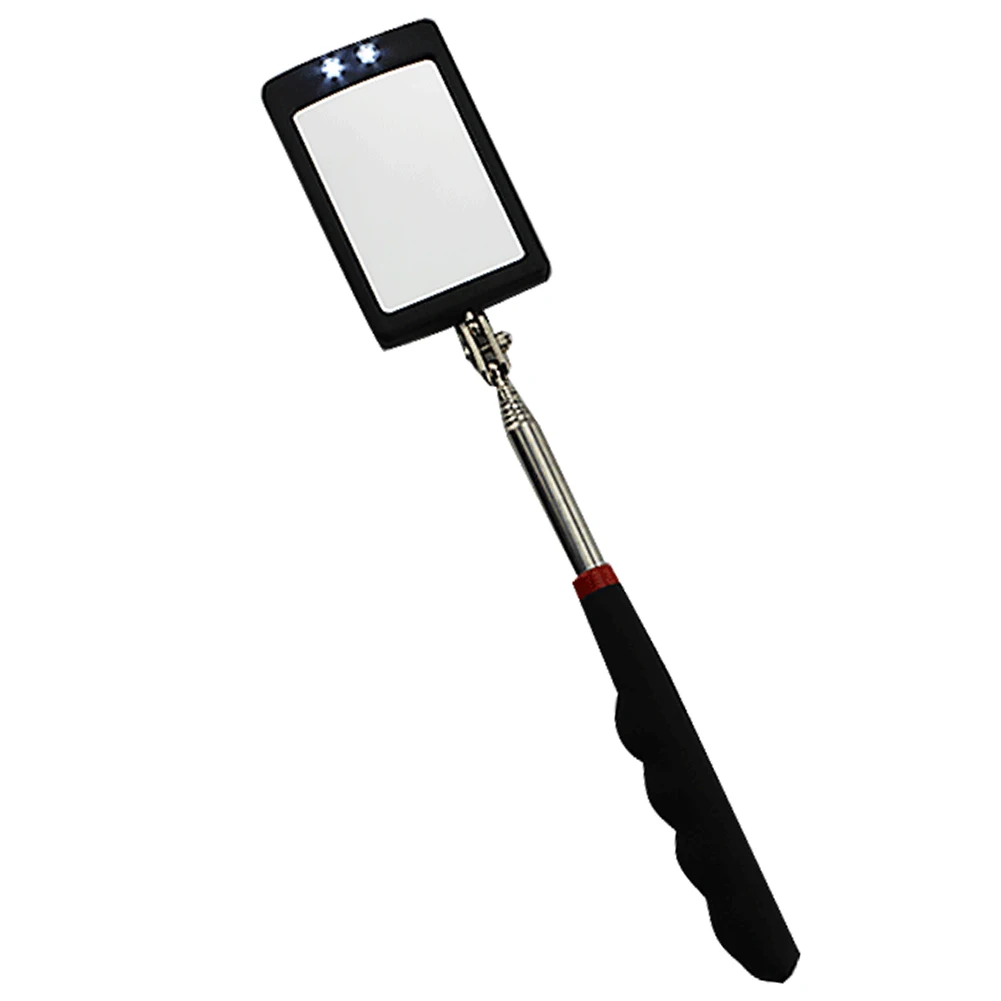 Adjustable Car Angle View Pen Automotive Telescopic Detection Lens Telescoping Inspection Mirror Extending Flexible with Light