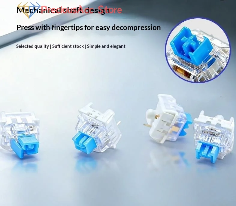 100pcs Mechanical Keyboard Switches Mini Fidget Clicker Key Toy Replacement Switch Keycap Accessory