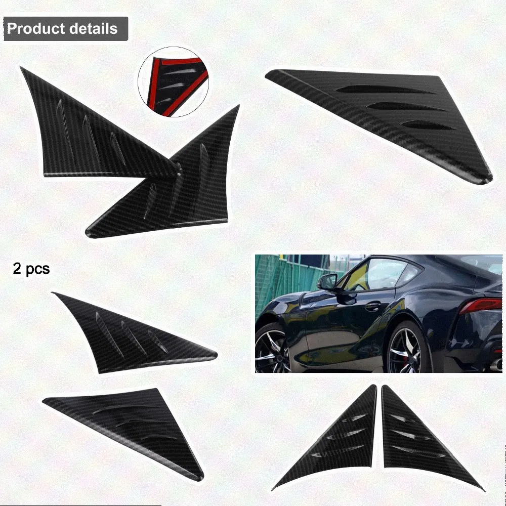 Carbon Fiber Anti-wind Buffeting Deflector Trim For Toyota For Supra A90 2019-22 ABS Plastic Replacement Interior Accessories