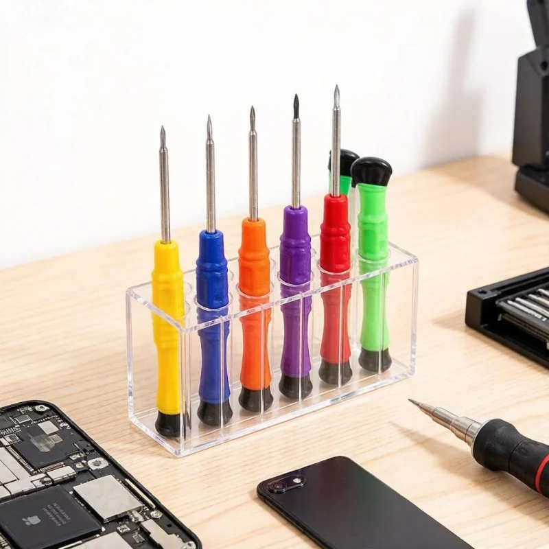 Mini Precision Screwdriver Kit 45 Steel Bit Non Slip Ergonomic Handle for Watch Band Repair Eyeglasses Tablet Fan Remote Control