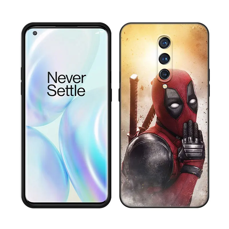 Cool Deadpool Black Silicone Phone Case For OnePlus 9 10 11 12 ACE 2V Pro 9RT 10T 10R Nord CE 2 3 Lite N10 N20 N30 5G