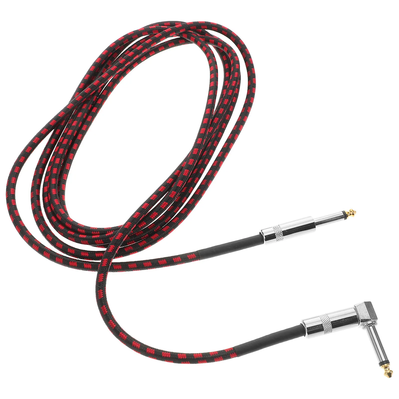 

Long Patch 6.35Mm Noise Reduction Electric Guitar Cable For Wood Bass Stable Sound Use Stylish Color Guitar