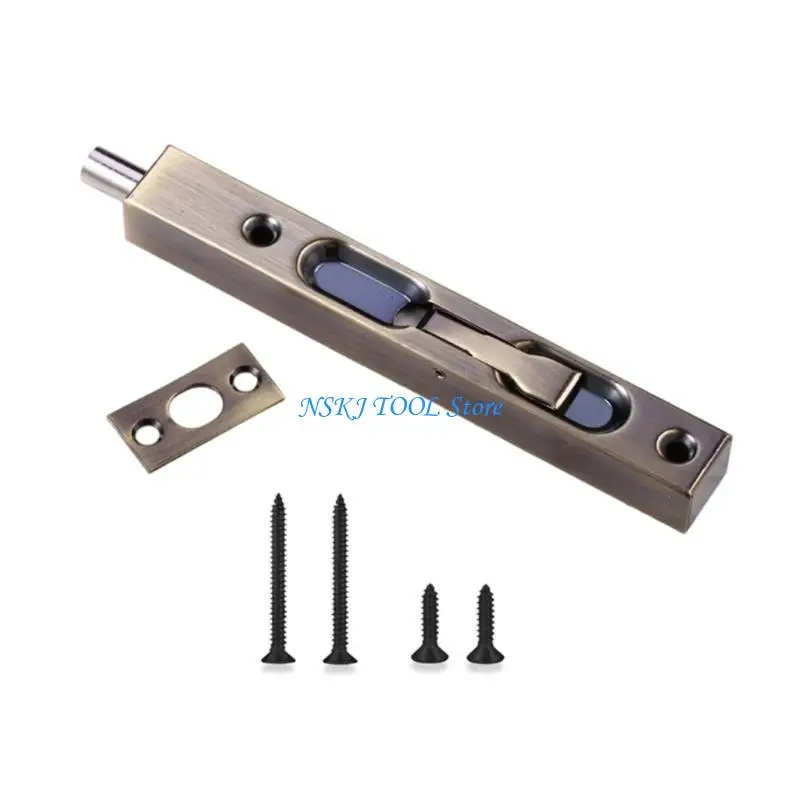 L8RC Reversible Turnpiece Security Mechanism Flush Bolt French Door Lock Latches Lock set for Double Sliding Patios Storms Door