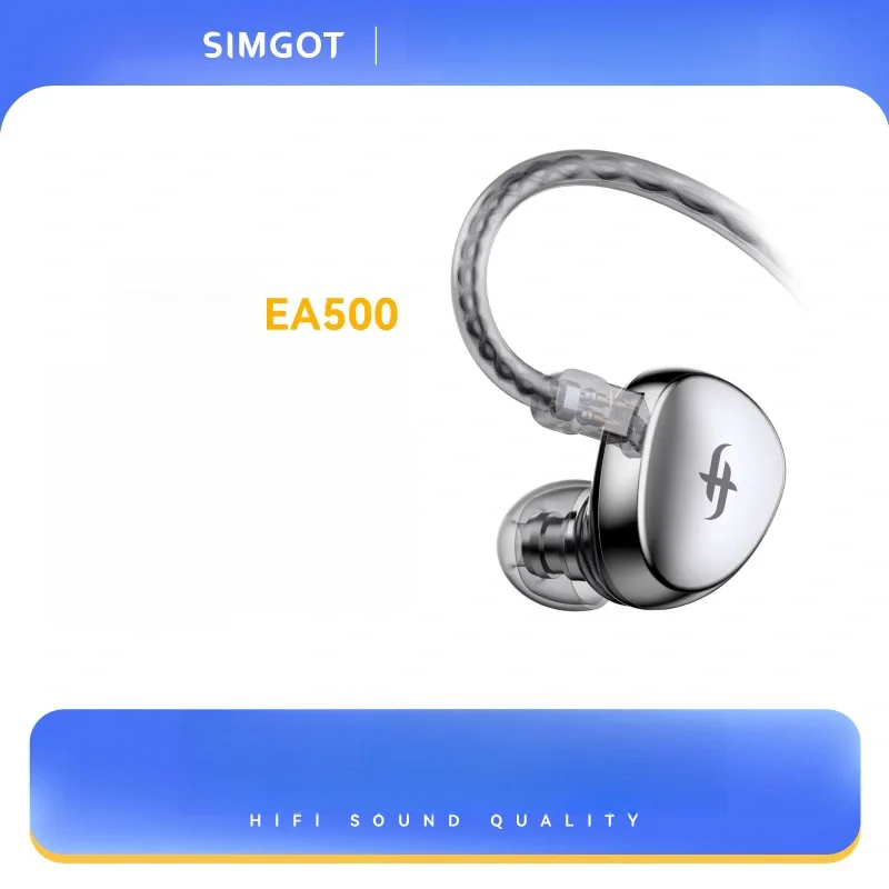 Simgot Ea500 Dsp Earphones In Ear With Dual-Magnetic-Circuit Wired Gaming Earbuds Dual-Cavity Stereo Headphones Custom For Gamer