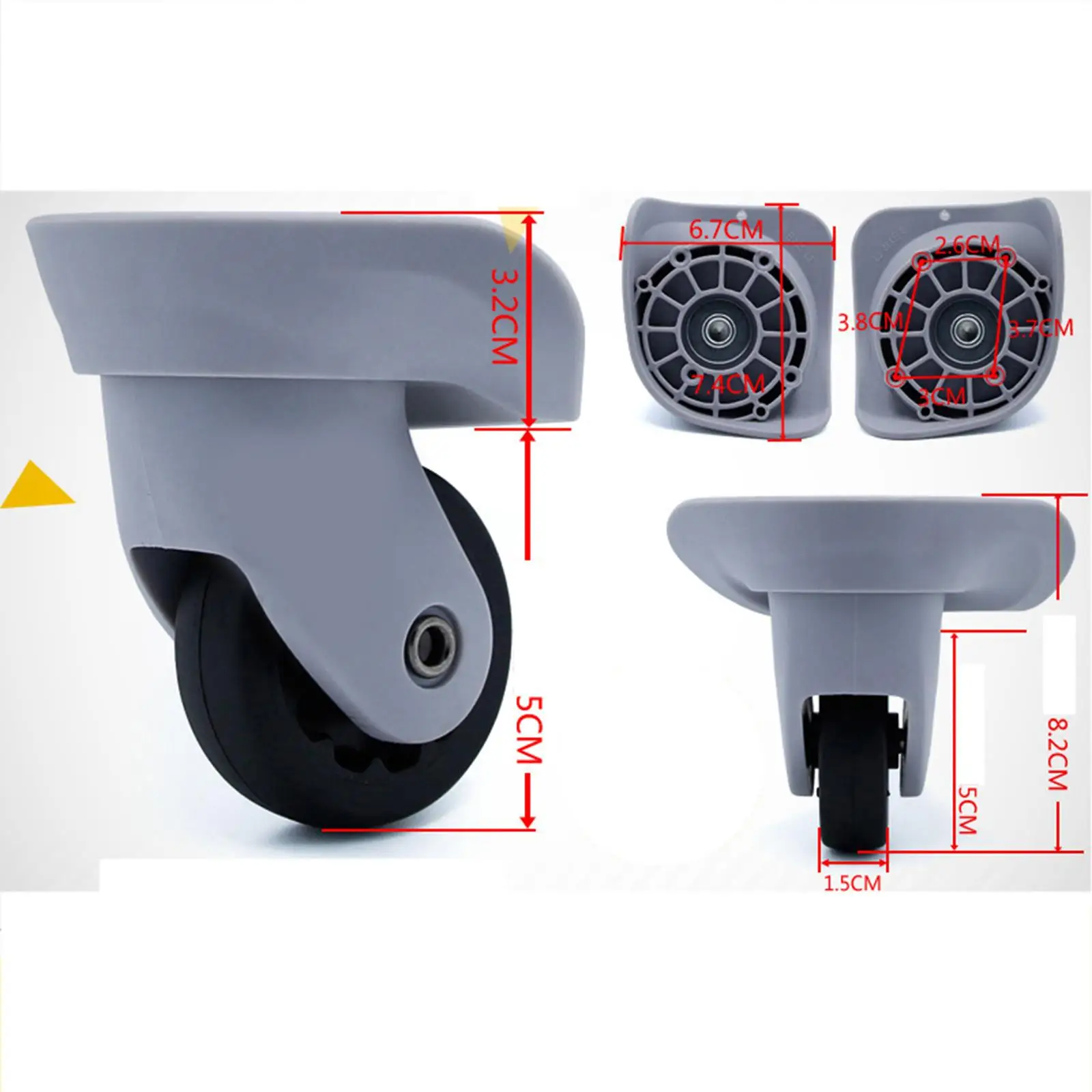 

A35 Luggage Wheel Replacement Universal 360 Rotation Load Bearing Travel