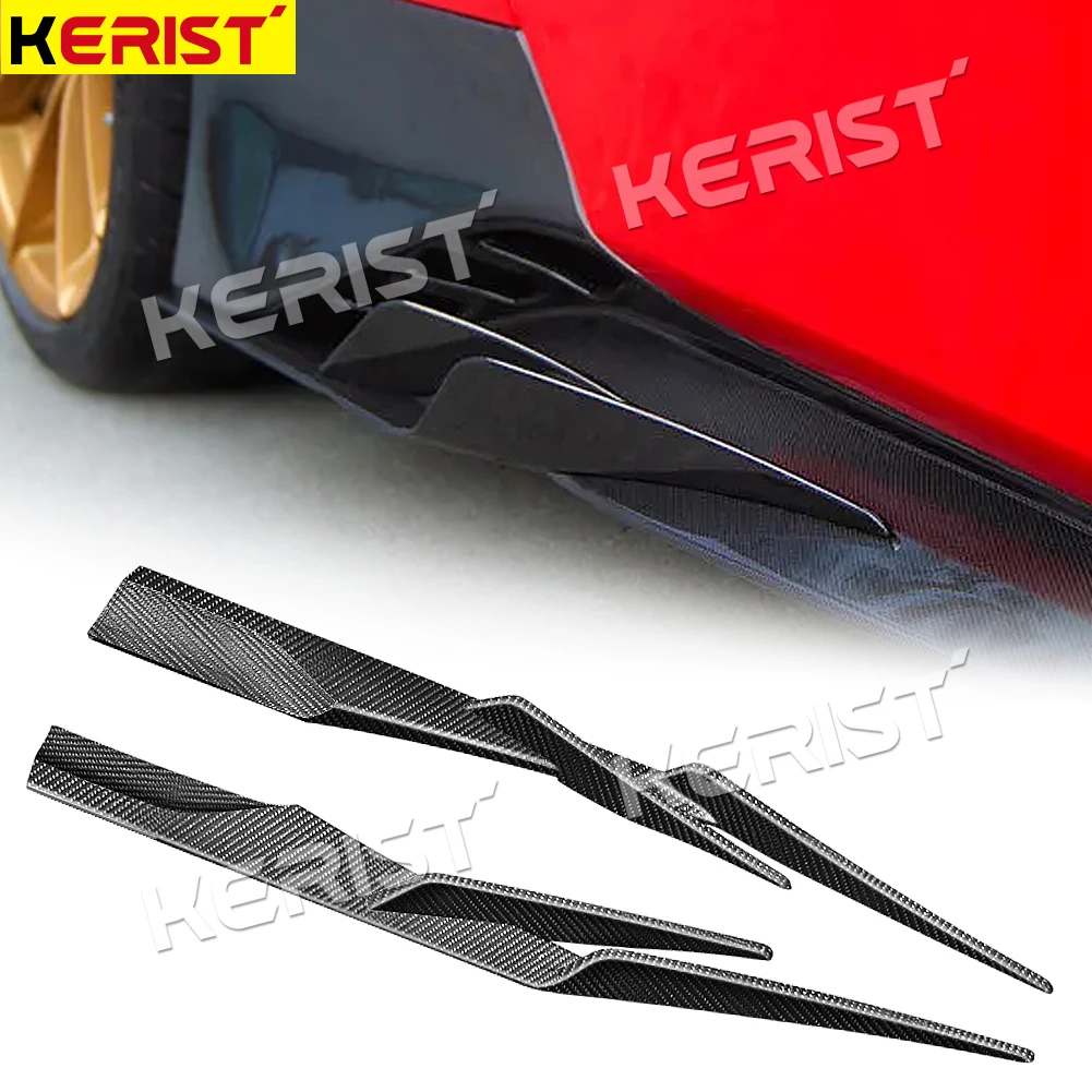 Carbon Fiber Rear Side Skirt Lip for Ferrari 488 Pista GTB Spider 2019-2021 Performance Auto Body Styling Kit