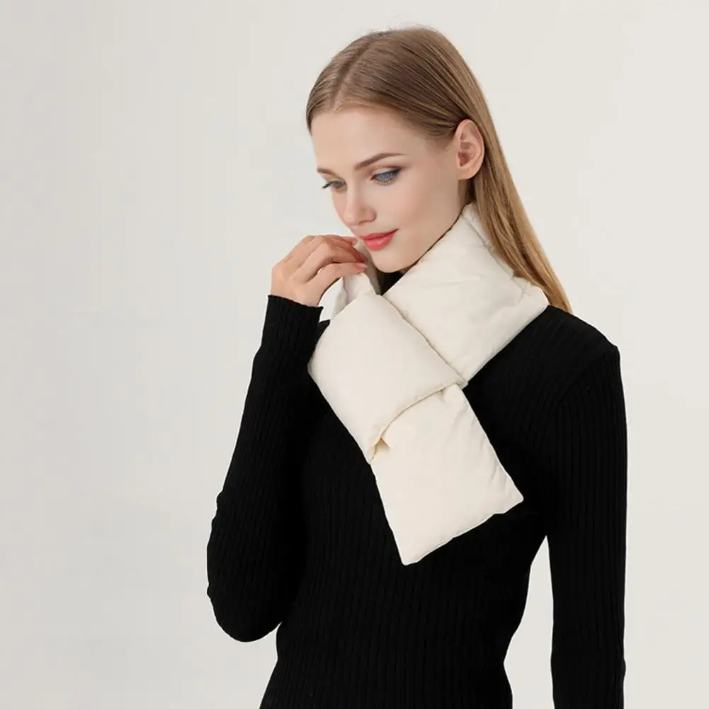 High-density Windproof Scarf High-density Windproof Women's Down Scarf for Winter Outdoor Use Thickened Solid Color for Warmth