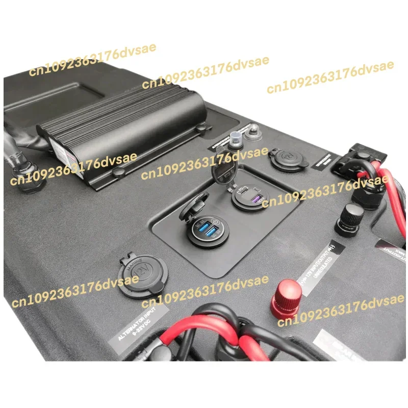 

NEW 12V Portable Power Station Deep Cycle AGM Solar Battery Box with Integrated 25A DCDC Charger