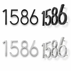 5 Inch Outdoor House Numbers 0-9 Metal Alloy Modern Exterior Number Signs Apartment Address House Number Plate Home Custom Sign