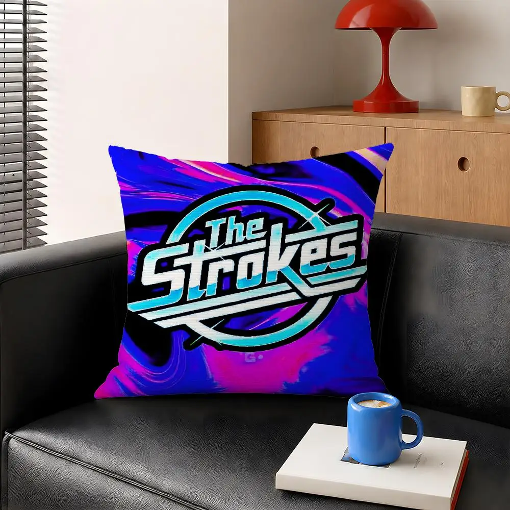 Band The Strokes Is This It Indie Cushion Cover Decorative Pillowcase Soft Short Plush Cozy Durable Sofa Home Decor Items Gift