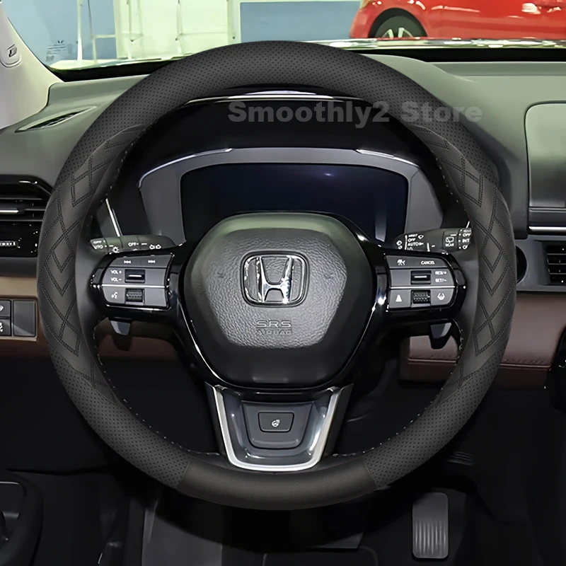 Leather Car Steering Wheel Cover For Honda Pilot 2025 2016-2024 wear-resistant Auto interior Honda Pilot Accessories 2025 4