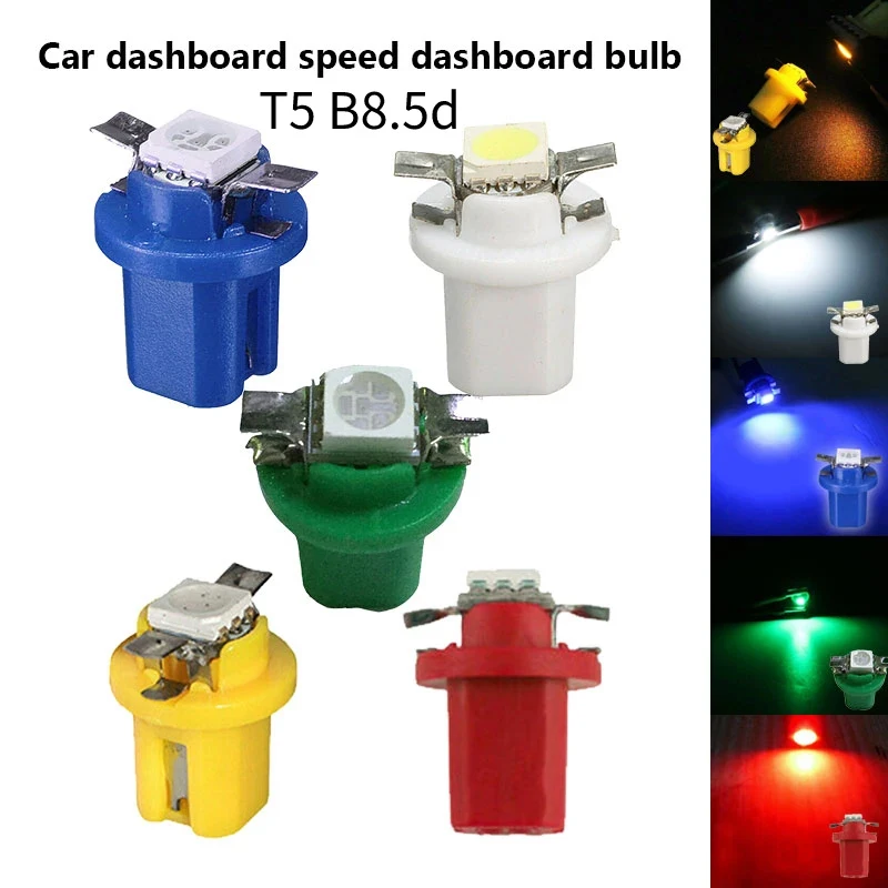 10PCS t5 b8 5 1smd LED Auto Lights Widow Lamps Auto Dashboard Lights Center Console Emitting Uniformly Wide Irradiation Range