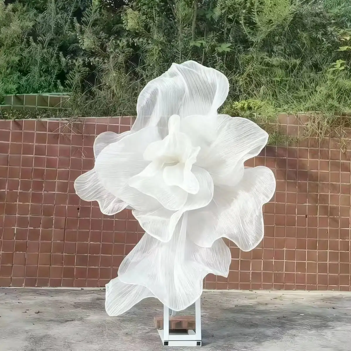 Riesige Organza-Mohnblumen Künstliche Hochzeits-Hintergrunddekoration Garnblumen Geburtstags-Party-Ornamente Weihnachts-Bühnen-Fensterdekoration