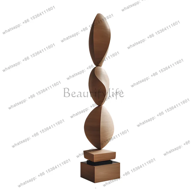 

yj21 Exhibition hall, abstract wood carving, floor ornament, hotel club, large-scale decoration, sculpture, art installation