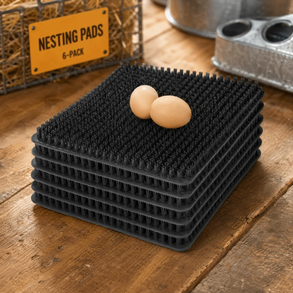 6pcs PE Chicken Nesting Box Pads Waterproof Soft Cushioned Hen Nest Mats Breathable Scratch Resistant Nest Box Liners