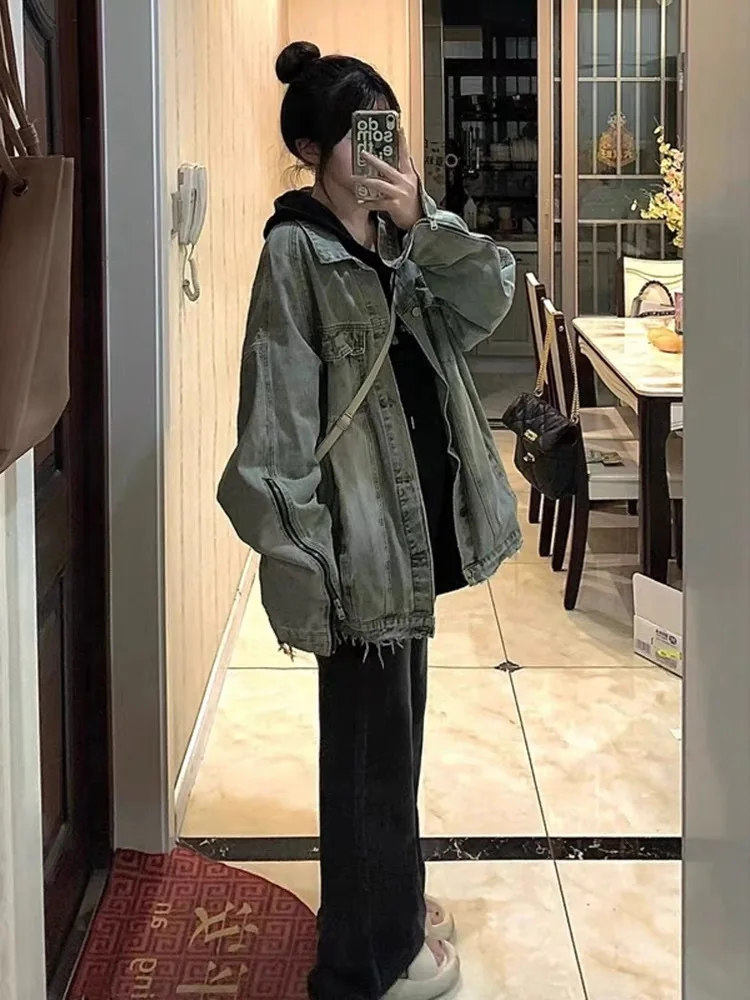 

Куртки женские эластичный подол однобортные элегантные твидовые однобортные двусторонние коричневые уличные смеси текстурированного качества Y2k