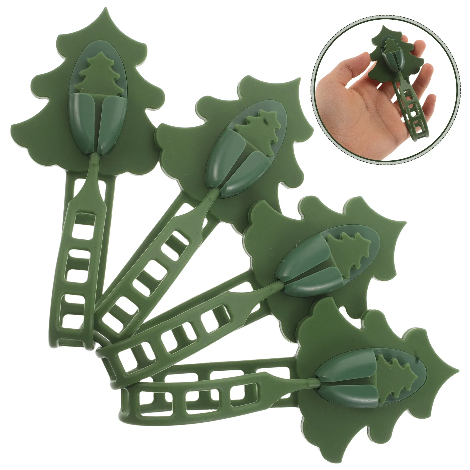 

4Pcs Silicone Mantel Garland Hangers Christmas Stocking Fireplace Hooks No Drill Front Door Wreath Holder Garland Hanger Mantle