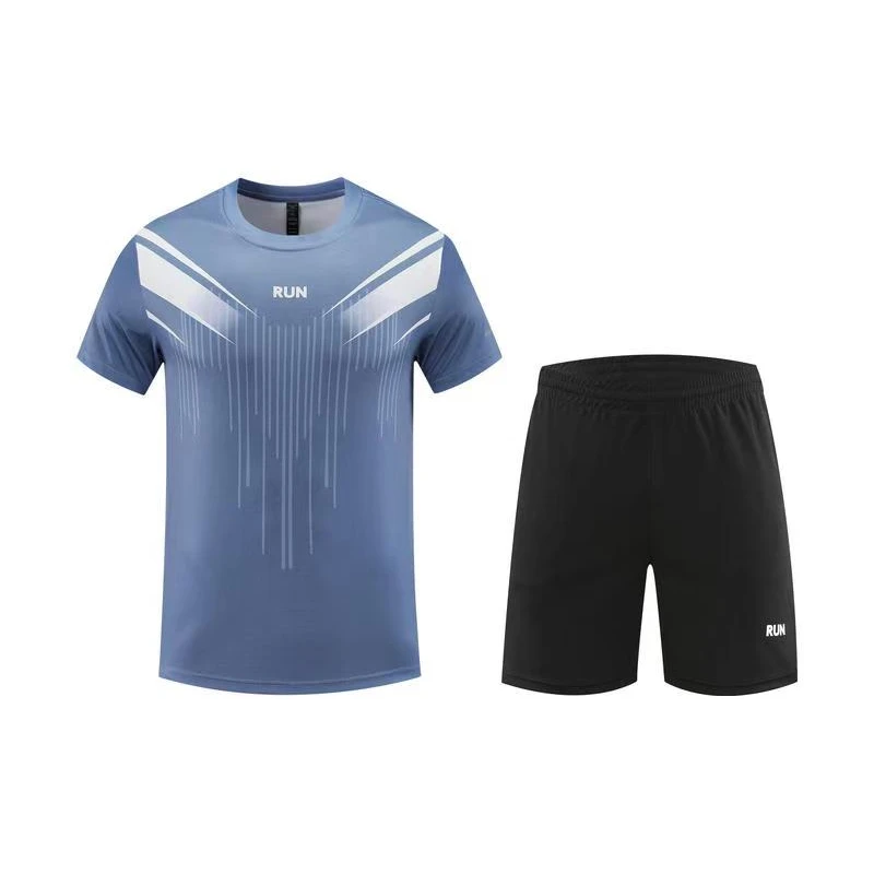 Traje deportivo para hombre, conjuntos de camisetas de manga corta de verano, ropa para correr de secado rápido, conjuntos de chándal de entrenamiento de fútbol y baloncesto