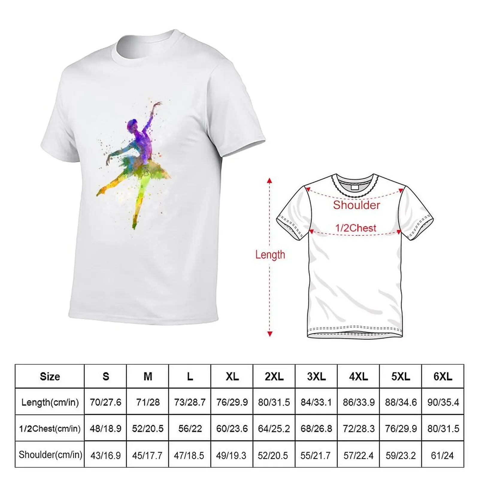 Woman ballerina ballet dancer dancing T-Shirt t shirt for man man t shirt heavy cotton man t shirts cotton T-shirt
